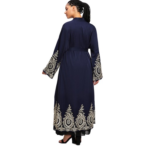 Abito maxi kimono aperto donna Ramadan Dubai Abaya abito islamico caftano arabo - Foto 14 di 97