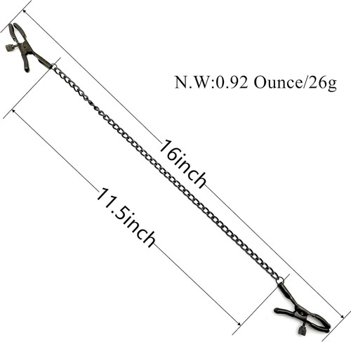 Adjustable Breast Clamps Nipple Chain Stimulator Fetish Accessory BDSM Foreplay - Picture 7 of 14