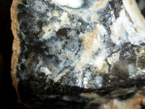 Opal Mexikanischer Schwarz/Weiß Opal auf Matrix Unikat und selten poliert 596,27 Gramm - Bild 6 von 12