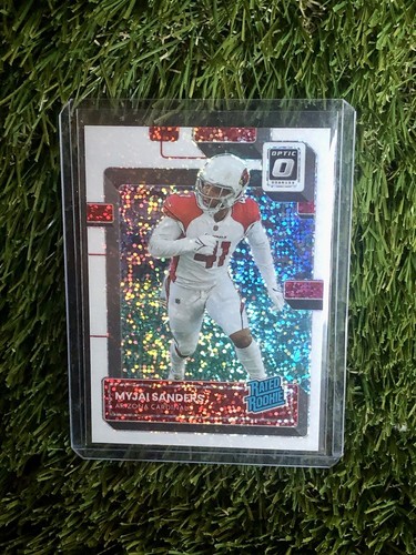 2022 Optic White Sparkle Prizm Myjai Sanders Rated Rookie No. 284 Cardinals SSP - Foto 1 di 15