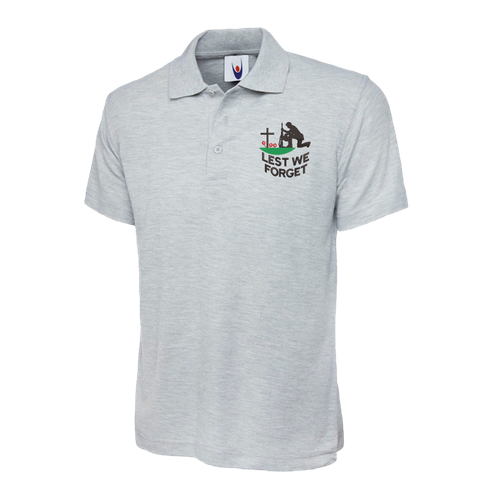 Lest We Forget Embroidered Polo shirt Poppy Flower British Military Soldier Top - Picture 14 of 23