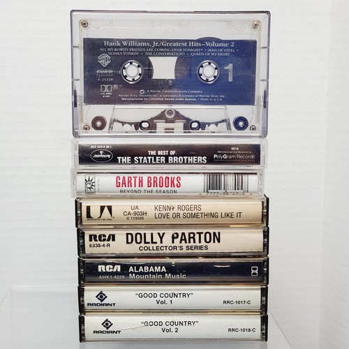 Lot 8 country cassette garth dolly kenny Alabama hank reed willie statler Waylon - Picture 1 of 10