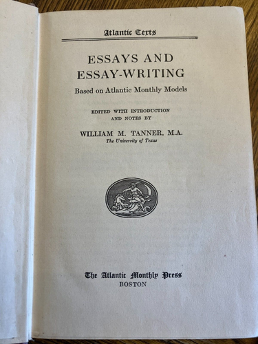 William M TANNER Essays and Essay-Writing 1918 Antique Book - Picture 4 of 6