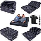 Inflatable Double 5in1 Air Bed Lounger Sofa Couch Mattress Airbed Electric Pump