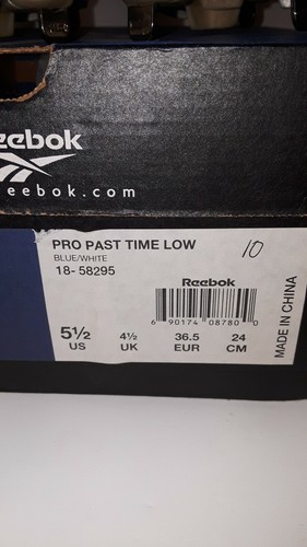 New Reebok Pro Past Time Low Men's 5.5 Baseball SS Metal Cleats Blue/White - Picture 3 of 6