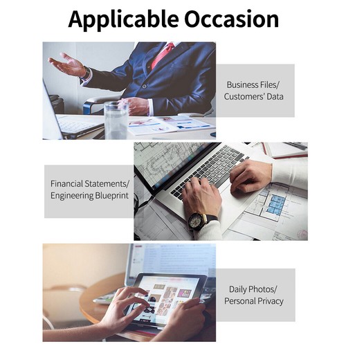 32GB 256-bit Encrypted USB Drive Password Secure Flash Drive USB3.0 U Disk S CEL - Afbeelding 3 van 5