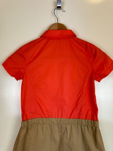 LORO PIANA Girl's 8 Years Kids Cotton Safari Style Dress Camel Orange Shirt 128 - Picture 13 of 17