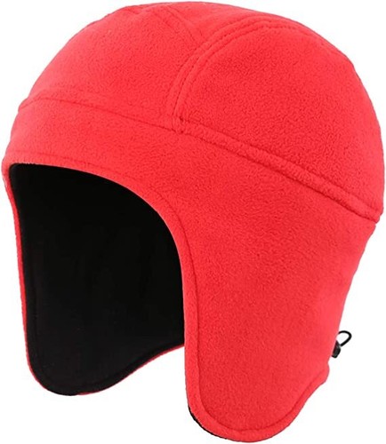 Outdoor Camping Thermal Fleece Hat Ear Warmer Winter Hat Bike Helmet Hat - Imagen 20 de 24