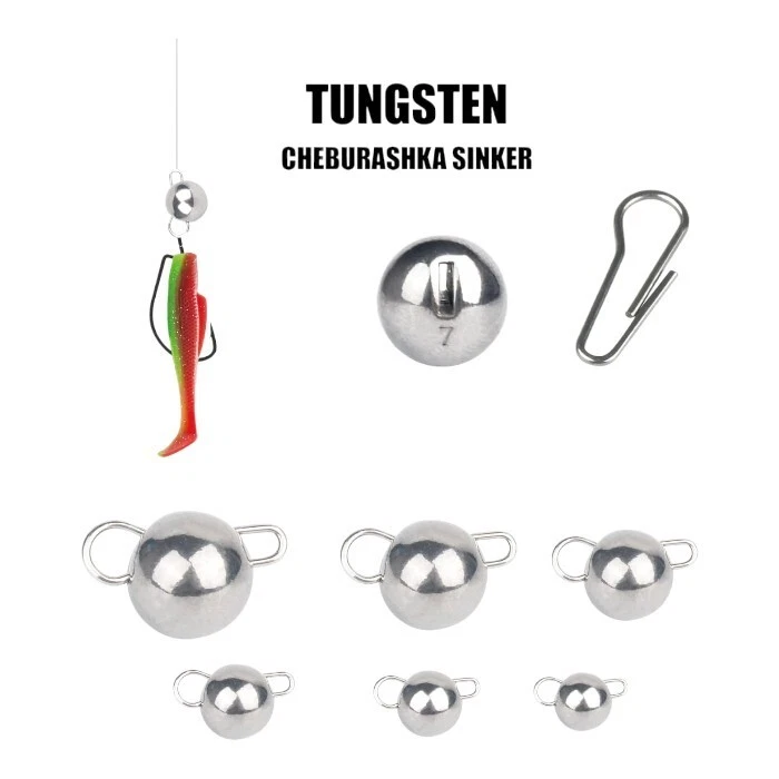 Tungsten Cheb Cheburashka Angelgewichte Köpfe 2/3 / 5 / 7 / 10 / 14g - 3 Stück - Bild 3 von 4