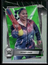 2025 Topps Chrome WWE Wendy Choo #125 Neon Green & Black Refractor
