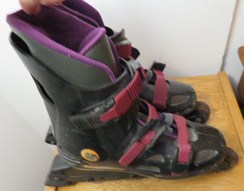 Rollerblade AstroBlade Adult Size 6 InLine Skates Astro Blade Black Purple - Picture 3 of 10