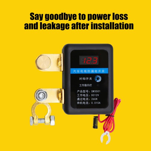 Interruptor de desconexión de batería remoto interruptor de apagado 12V 260A con control remoto para automóvil camión SUV - Imagen 4 de 25