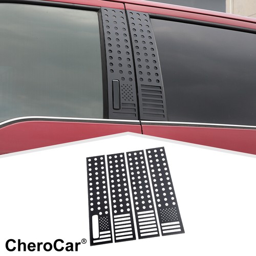 4Pcs Seite Tür Fenster B Säule Post Panel Abdeckung Overlay Für Ford F150 2015- - Picture 10 of 10