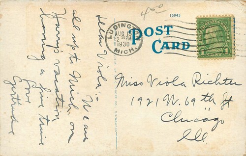 1930s The Stearns Hotel, Ludington, Michigan Postcard - 第 2/2 張圖片