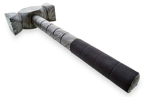 9" Custom Hand Made Damascus Steel Hunting Tactical Viking Sledge Hammer Gift - Picture 12 of 12