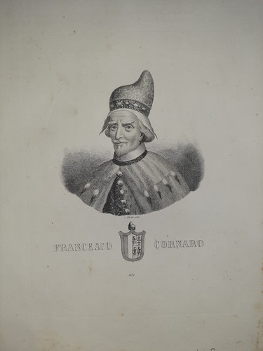 Ritratto Francesco Cornaro Doge Venezia Veneto  /Nani Acquaforte XIX secolo - Foto 1 di 3