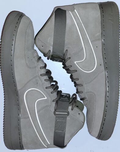 Neu im Karton Nike Wildleder Air Force 1 hoher dunkler Stuck 12,5 grün-grauer Sneaker Schuh - Bild 3 von 11