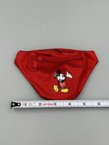Disney World Mickey Mouse rot KLEIN Kleingeldbeutel für Handgelenk oder Arm oder Puppe - Bild 4 von 6