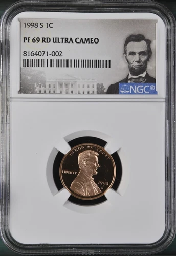 1998 S Lincoln Memorial Cent 1C NGC PF 69 RD Ultra Cameo Portrait Label