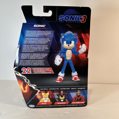 Lote de 3 figuras de acción Sonic the Hedgehog - Sonic, Tails, Shadow + Mini Sonic JAKKS - Imagen 8 de 15