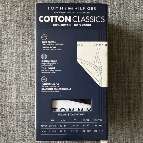 Tommy Hilfiger Herren Cotton Classics 100% Baumwolle Slips 4er Pack NEU Gr. M schwarz - Bild 2 von 3