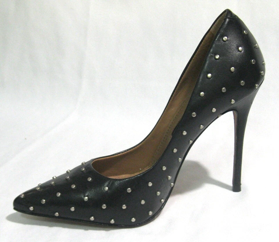 Zapatos de salón BCBG Maxazria para mujer con tachuelas de cuero tachuelas Nola talla 6 negros Foto 2 de 4