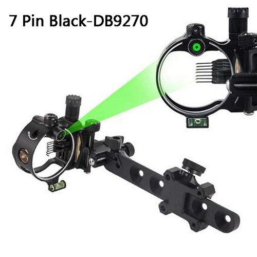 Compound Bow Sight 5 Pin 7 Pin Micro Adjustable 0.019" Archery Hunting Shooting - Picture 12 of 14
