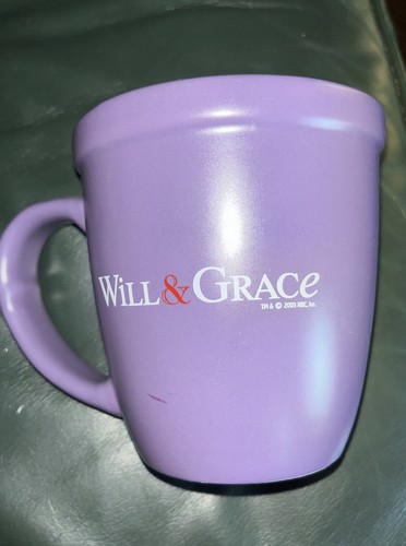 Taza de café Will & Grace púrpura grande tamaño y mango hecho en EE. UU. cerámica pesada - Imagen 2 de 4