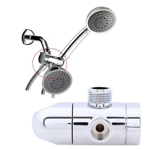 3-Way Shower Head Diverter Valve Sprayer Arm Mount T-Adapter Splitter G1/2 Tool - Picture 9 of 22