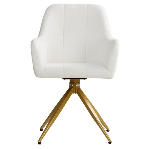 Polsterstuhl mit Armlehne Esszimmer Drehbar Stuhl Küchenstuhl Bouclé Homestyle4u - Bild 4 von 8