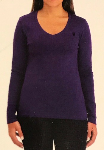 NWT U.S. POLO ASSN. Women Long Sleeve V-Neck T-Shirt  - Bild 12 von 15