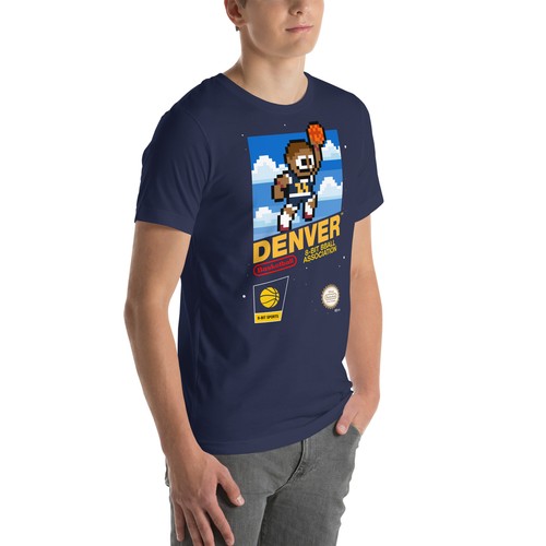 Denver Nuggets Basketball Jersey Team NES Nintendo Vintage 8-bit Retro T-Shirt - Picture 11 of 13