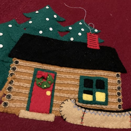 Gonna albero loggia di Babbo Natale vintage 2000 fatta a mano completa BUCILLA 84276 Natale - Foto 11 di 22