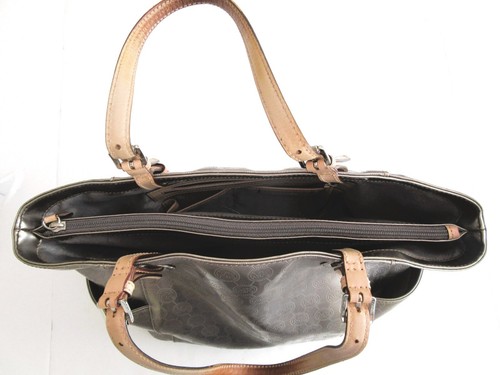 Michael Kors Tote Bag Handbag Silver Metallic Medium Size Preowned - Picture 5 of 10