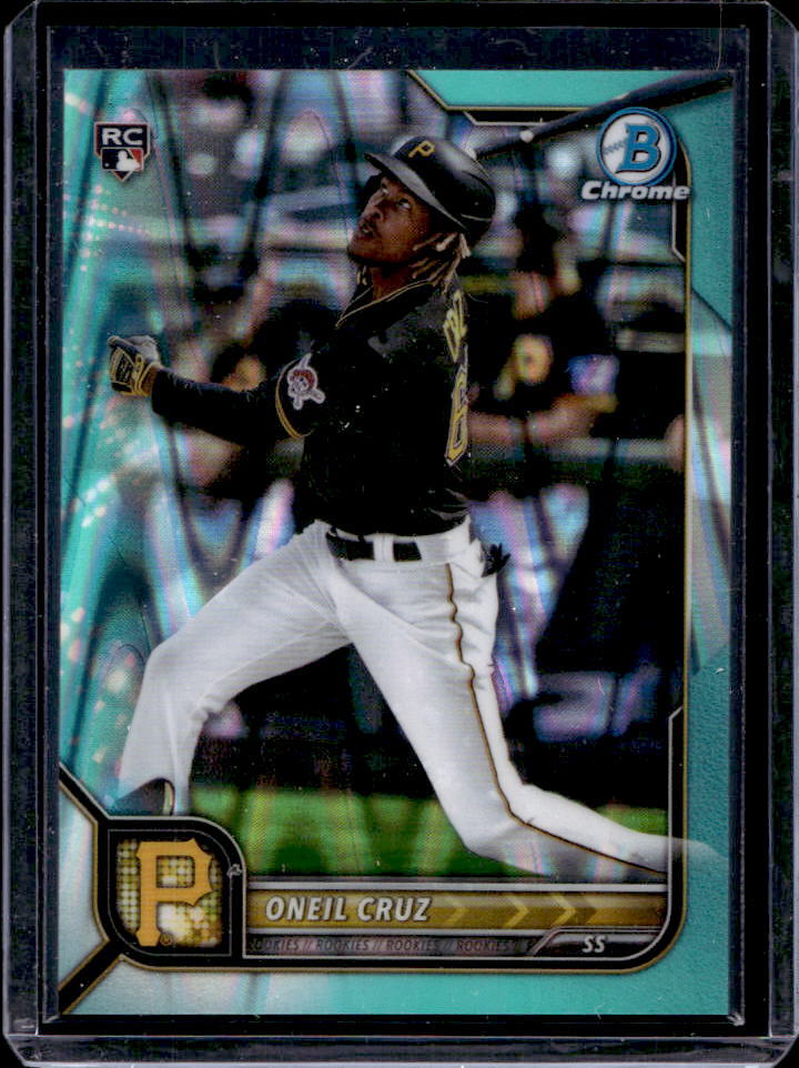 2022 Bowman Chrome Oneil Cruz Aqua RayWave Refractor RC #94/199 #45