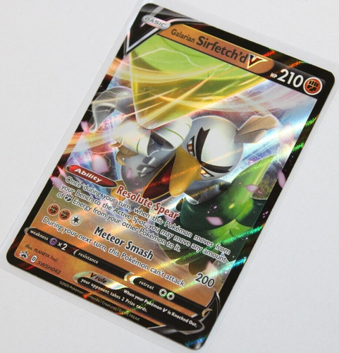 Pokémon 2020 Galarian "Sirfetch'd" V #SWSH043 Black Star Promo Holo Rare - Picture 3 of 4