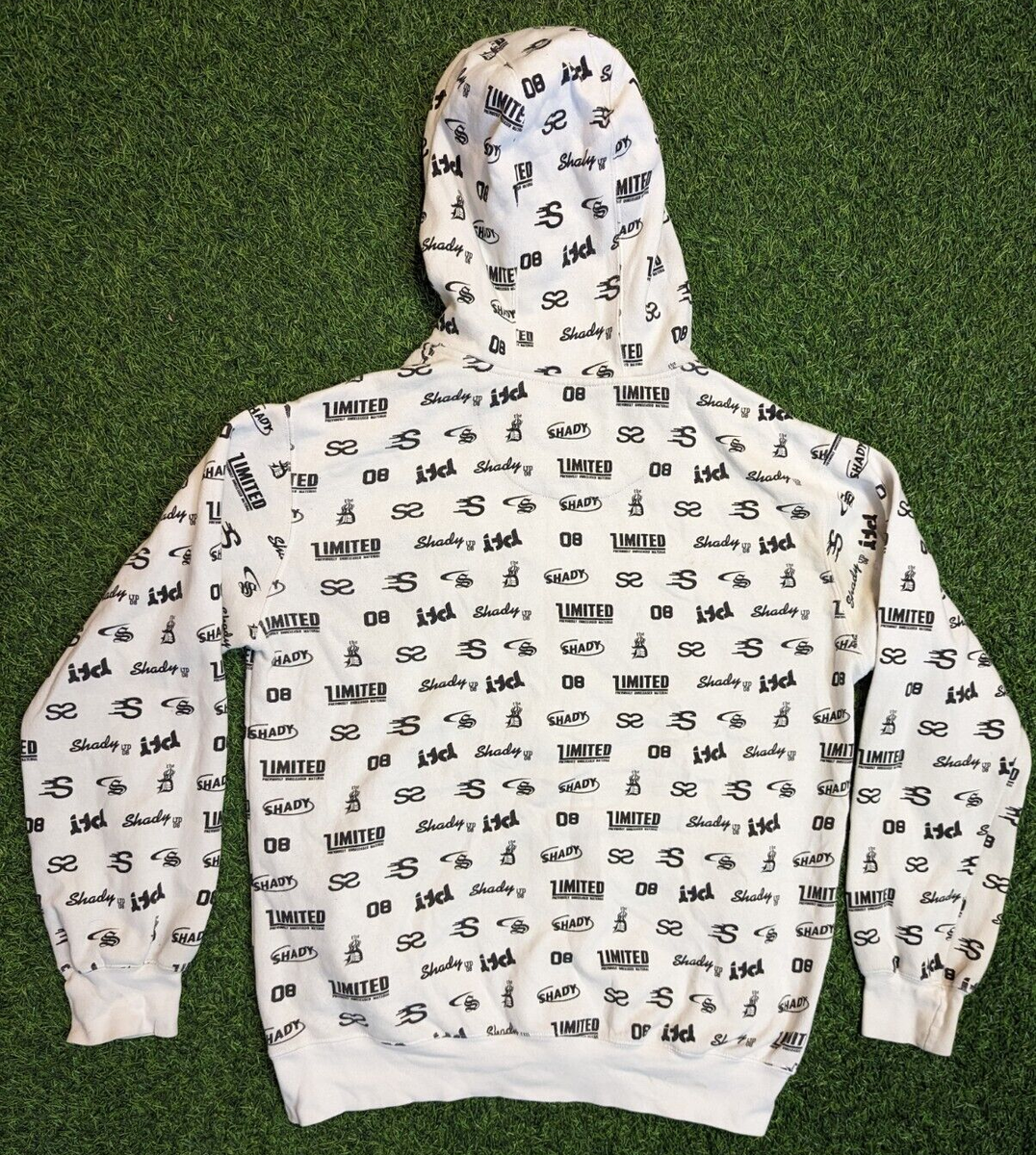 Shady Ltd Men's Black White Eminem Hoodie Full Zip Size