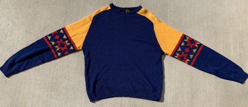 Vintage Hands Off Orlon Acrylic Knit Raglan Sweater Southwestern Cowboy Ski XL - Picture 18 of 24