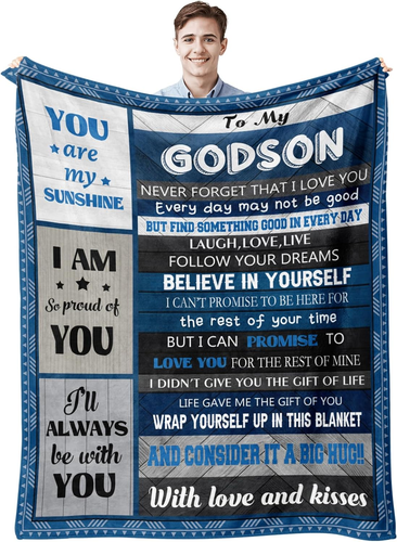 Godson Gifts from Godmother Godfather Godparents, to My God Son Blanket, First 1