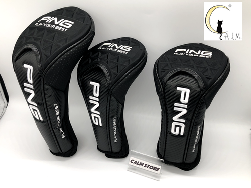 Ping TOUR LITE HC Golf Head Cover DR x1 FW x2 Set HC-P223 Black Japan Brand NEW - Picture 4 of 24