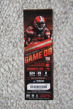 BROWNS VS GIANTS 11/27/2016 FULL TICKET ~ ELI MANNING 8TH ALL-TIME PASSING YARDS
