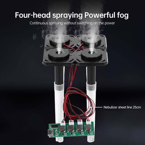 Type-C Humidifier DIY Kits Ultrasonic Mist Maker Driver Circuit Board 4 Atomizer - Picture 4 of 26