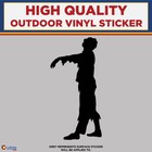 Zombie Man Walking, High Quality Vinyl Stickers