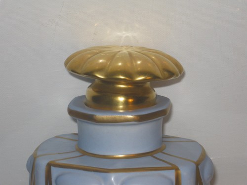 Vintage Art Deco Carlin Comforts Porzellan Waschtisch Kommode Set 3 Flaschen blau - Bild 18 von 24