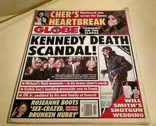 Globe Magazine Jan 1998 Vol 45 No 3 Kennedy Scandal Cher Roseanne Will Smith JFK