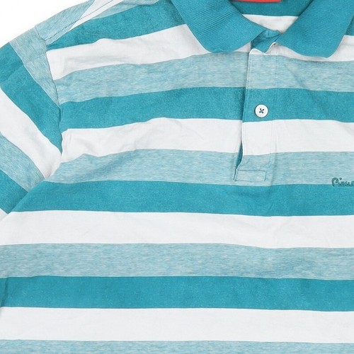 Pierre Cardin Men's Blue Striped Polo Shirt L - Picture 6 of 12