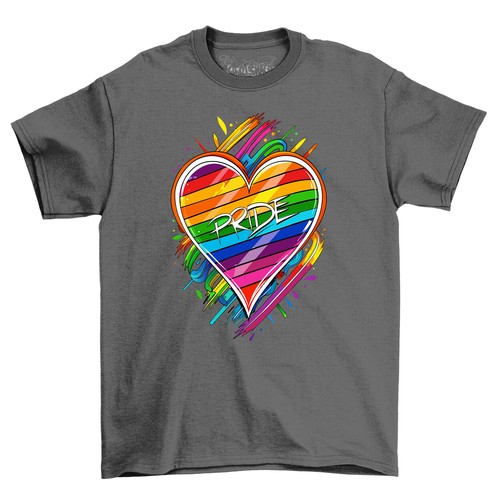 Pride_44 t-shirt - Wear Your Colors with Pride! Rainbow Heart Design, Funny and - Picture 2 of 46