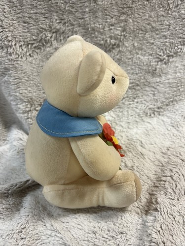 NWT Hallmark Pitter Patter Bear Plush Stuffed Animal Pale Yellow 8" Gift - Picture 5 of 7