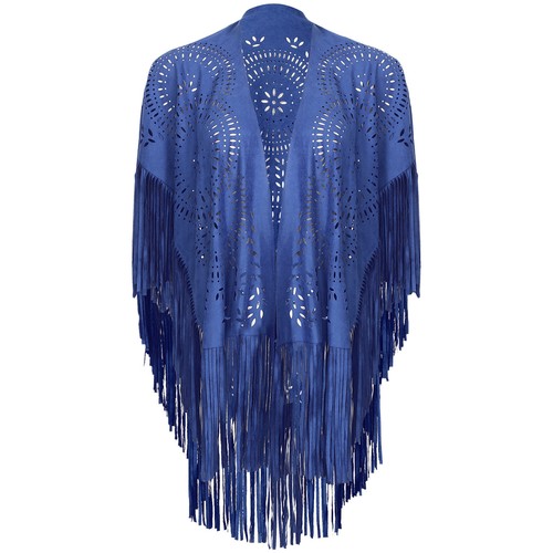 Damen Cape Badeanzug Schal Western Umhang asymmetrisch Clubwear lose Überzieher - Bild 106 von 149