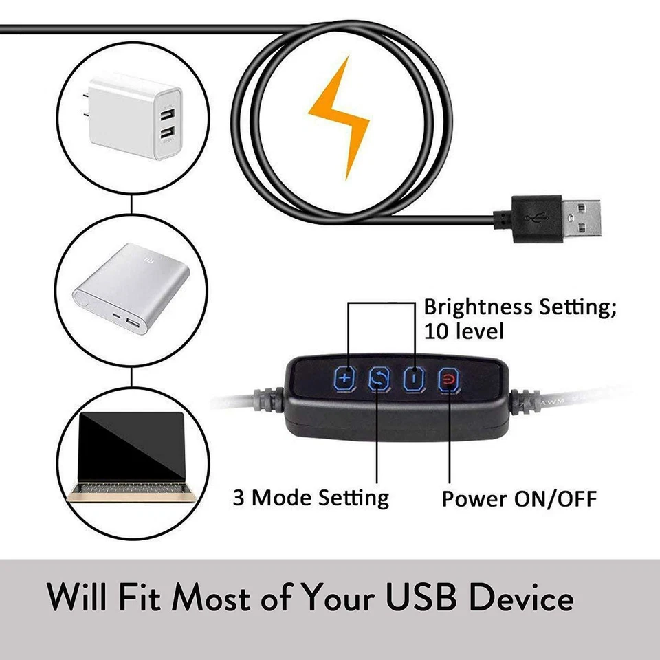 LED Selfie Ring Light with Cell Phone Holder Stand for Live Stream and Makeup - Image 4 of 4